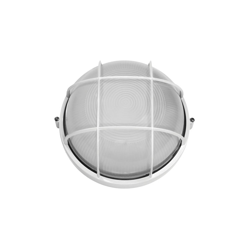 Светильник НПП-100w круг с решеткой термостойкий IP54 (0102 белый)
