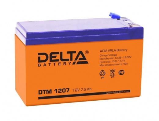 Аккумулятор DTM 12В/7,2 А/ч — фото, цена 1 710.87 руб. ₽