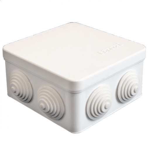 Коробка распределительная 100х100х50мм откидная крышка 8 вводов IP54 (67045) TYCO — фото, цена 113.28 руб. ₽