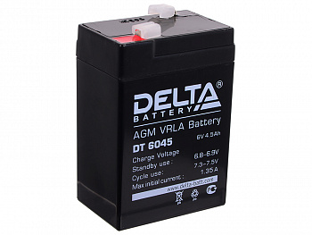 Аккумулятор DELTA 6В / 4,5 А/ч — фото, цена 733 руб. ₽