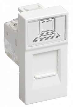 Розетка компьютерная RJ45 UTP категория 5e 1 модуль — фото, цена 340.20 руб. ₽