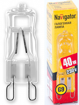 Лампа галогенная КГМ 40вт 220в G9 капсульная (94215 NH-JCD9) Navigator — фото, цена 141.42 руб. ₽